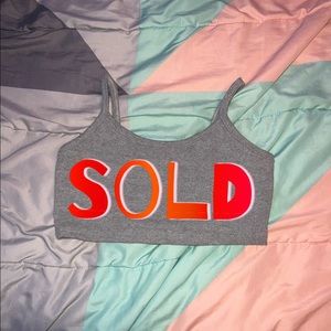 Gray Crop Top SUPER SMALL